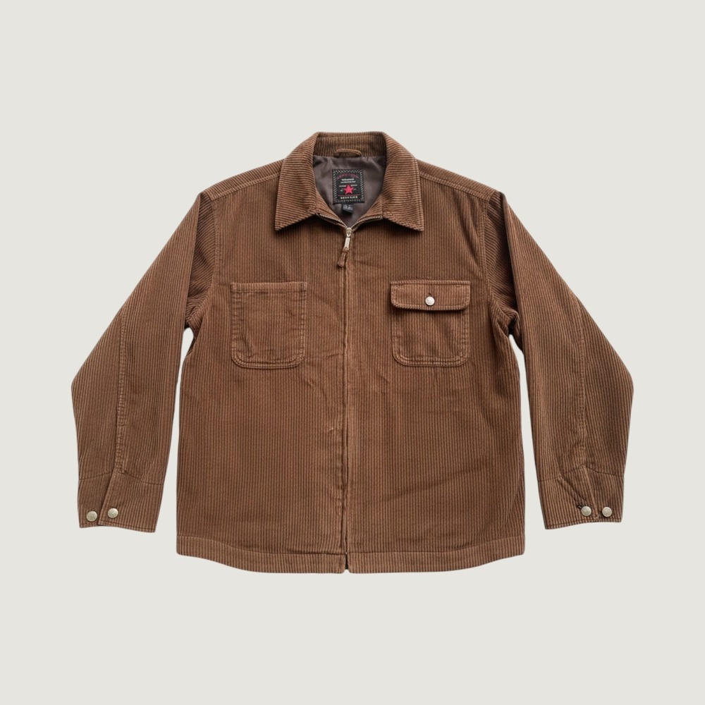 American Eagle Outfitters Mens Brown Corduroy Full Zip Jacket Large Vintage NWT